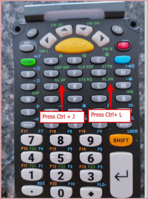 Navigating Page Up and Down Keys using MC93 or Velocity