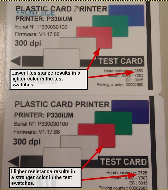 Changing Printhead Resistance on Zebra Card Printers to Lighten or