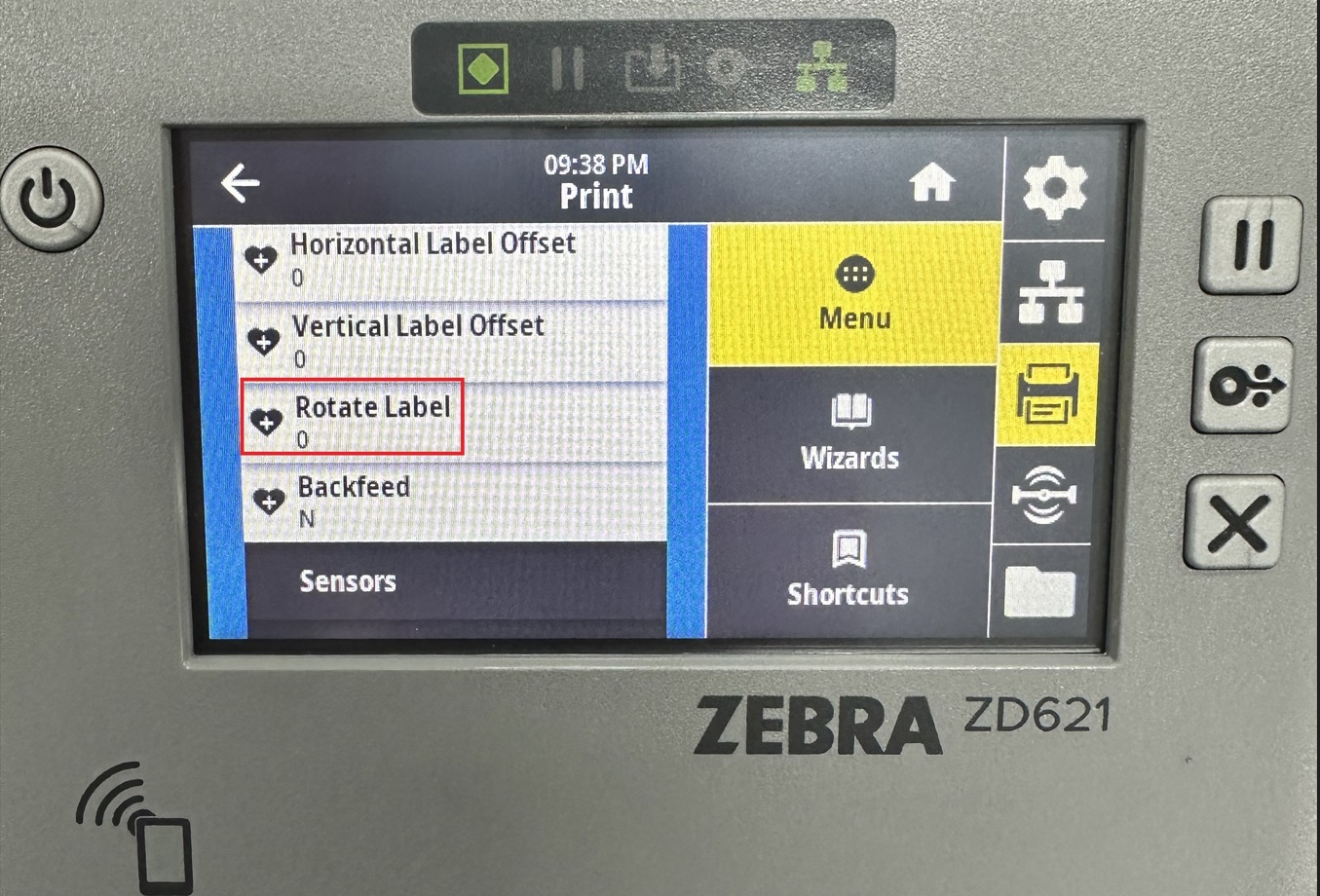 Changing the Label Orientation on the Link-OS 7.1 Printers LCD Panel