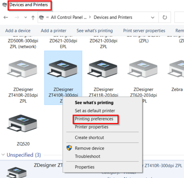 Setting Darkness and Speed with ZDesigner Driver V5