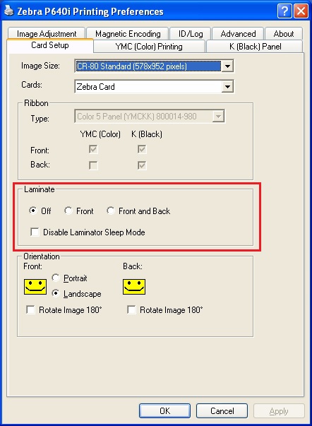 How to Enable or Disable the Lamination Option