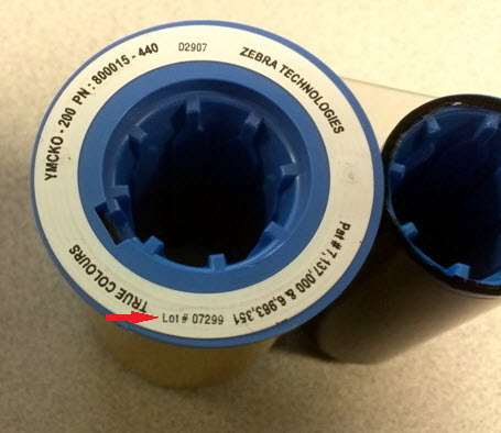 Unknown Monochrome Ribbon Shown When Using Color Ribbon on Zebra