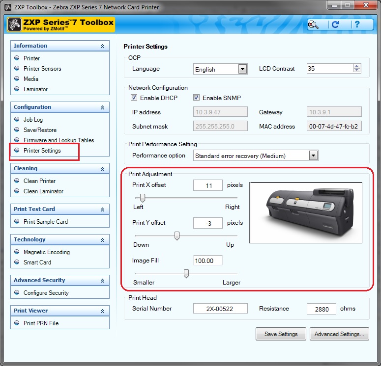ZXP Series 7 and Series 8 Positioning of a Edge-to-Edge Graphic