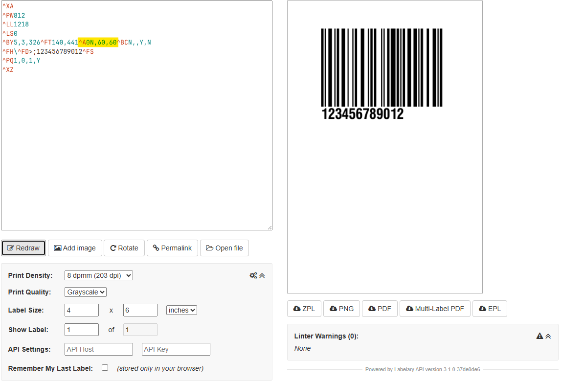 Changing Human Readable Font's Size for Code 128 Barcode