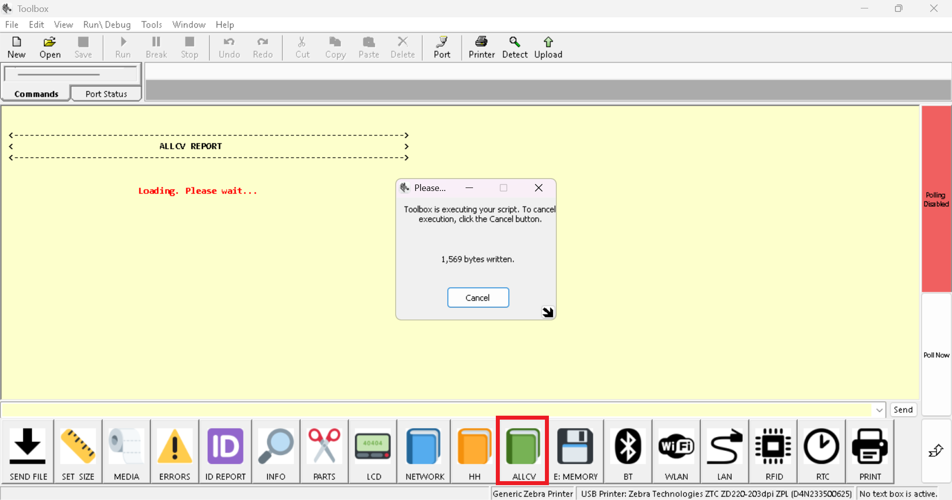 Retrieve the Entire Printer Report Using the 